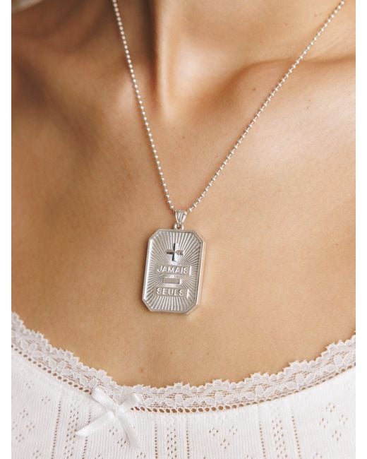 Déclarer Metallic Jamais Seuls Dog Tag