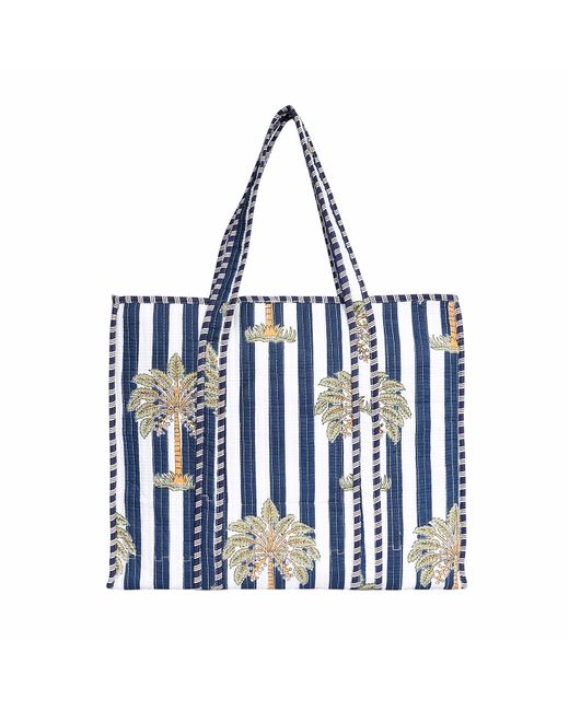 Conscious Yoga Collective Blue The Palm Tree Tote