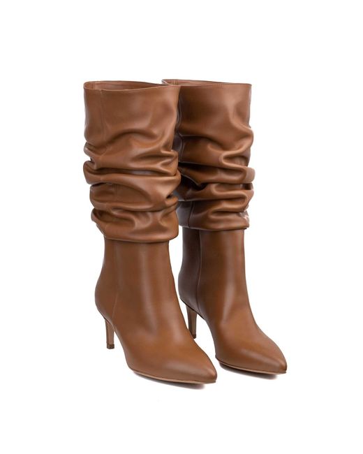 Ginissima Brown Caramel Leather Eva Boots