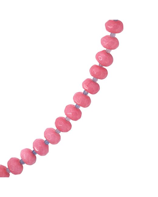 Bombyx House Red Jade Aquamarine Alternating Necklace