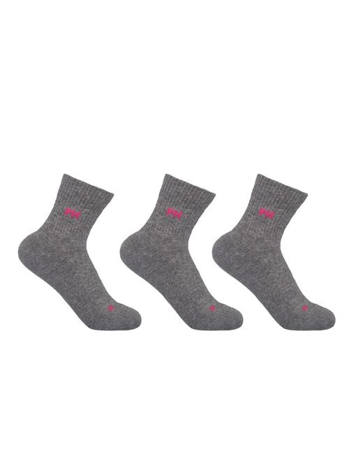 Peper Harow - Made in England Gray Three Pack Quarter Recycled Sport Socks –