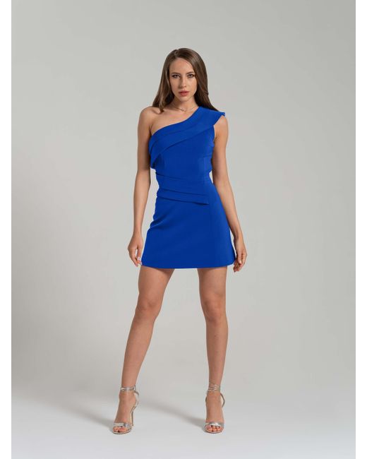 Tia Dorraine Blue Elegant Touch Mini Dress