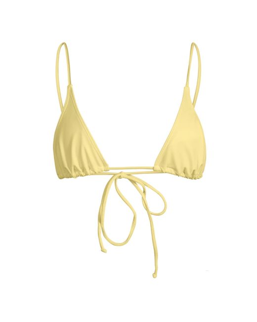 Minimale Animale Yellow Sacred Tie Back Tassel Bikini Top