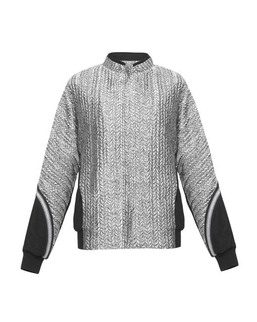 Smart and Joy Gray Bi-Color Bumper Jacket