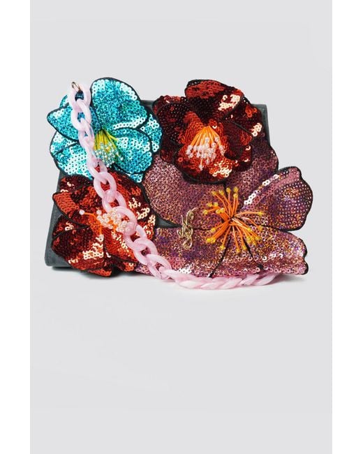 Natalia Petruch Red Vivi Velvet Handbag