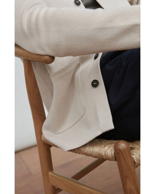 Paul James Knitwear Natural Neutrals Midweight Cotton Benjamin Work Shirt for men