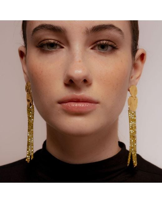Lavani Jewels Metallic Liliana Green Earrings