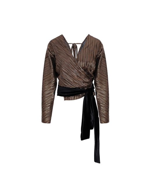 concept A trois Black Pleated Top, Side-By-Side With Velvet Cord
