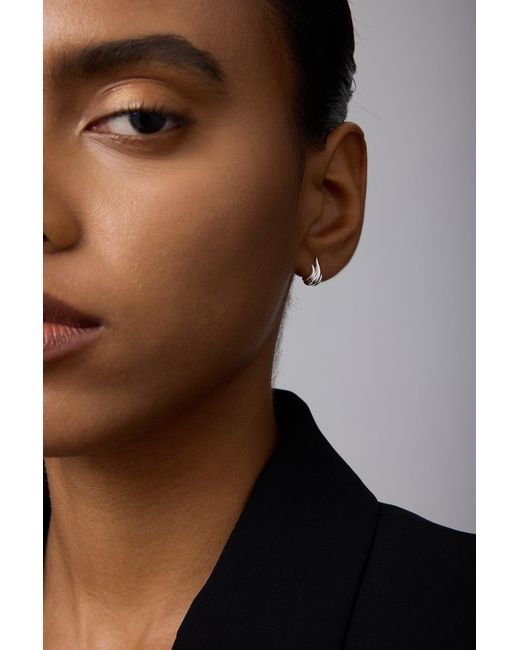 Vanhi Metallic Flame Stud Earrings
