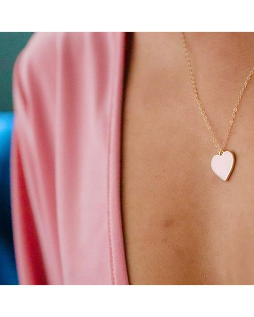 Rejected Hearts Club Metallic Single Hearted Girl Filled Necklace With Magnetic Clasp