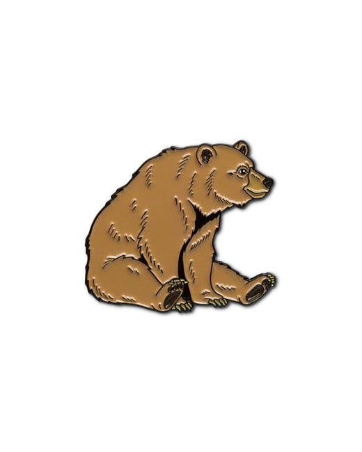 Make Heads Turn Brown Enamel Pin Bear