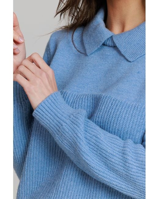 Lou&Up (Formerly Loup Clothing) Blue Collar Knit Sweater Powder