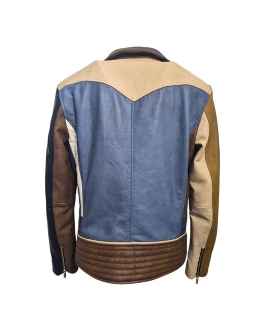 Zasta Studio Blue Artifact Theory Biker Leather Jacket E