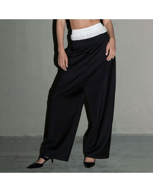 Vestiaire d'un Oiseau Libre Black Contrast Trousers
