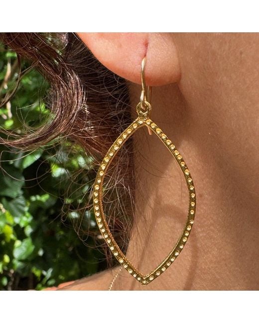 Lexi Jewelry Metallic Almond-Shaped Hoop Earrings