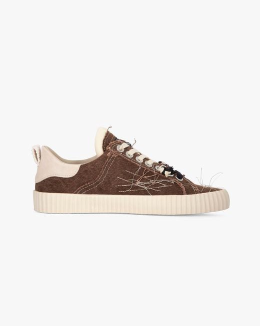 Springa | Unique Vulcanized Sneakers Italian Handmade Brown Wavy Olona Sneakers for men