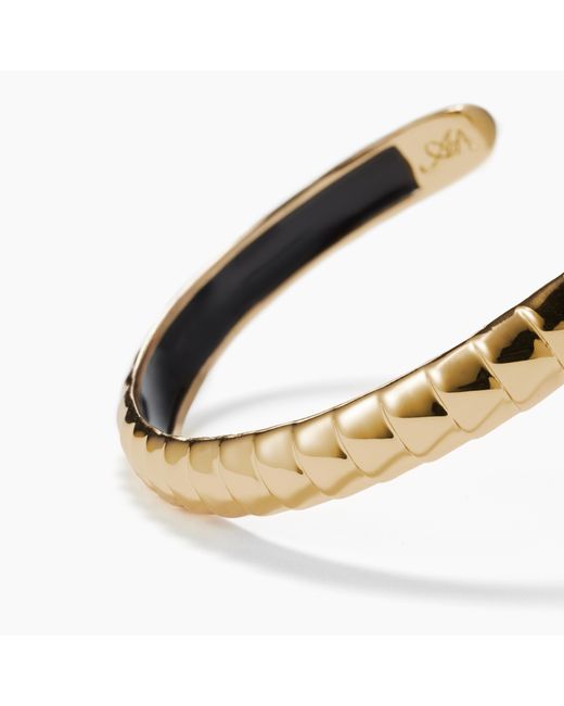 Armine + Ambrose Metallic The A Embossed Cuff