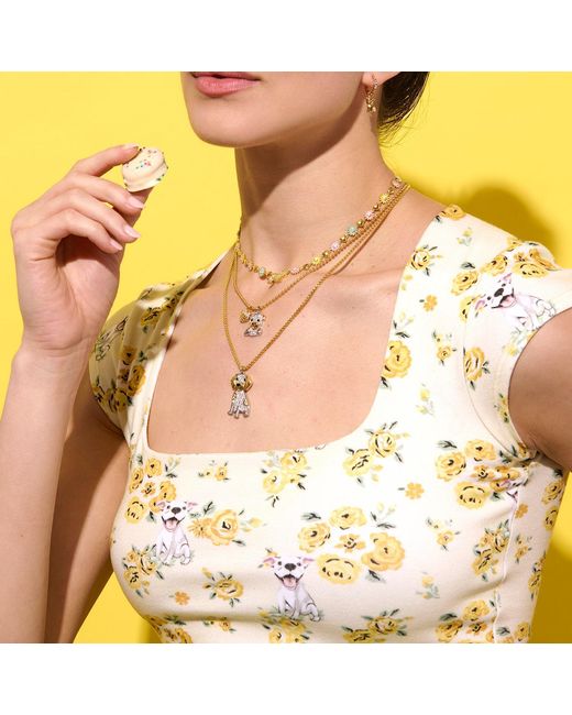 Cloud Haven Yellow Smiling Pit Square Neck Tee