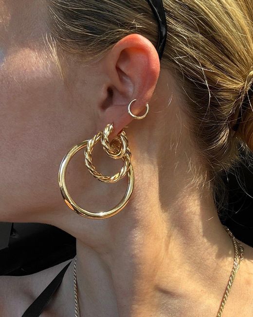 Öugie Metallic The Large Rosalia Hoops