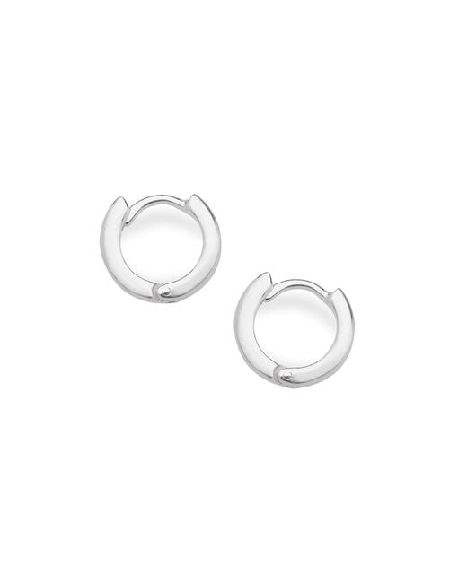 Nellou Jewellery Metallic Nell Huggie Earrings Sterling Small