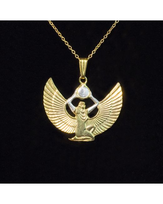 Simon Kemp Jewellers Yellow Isis Pendant Eighteen Carat On Solid Sterling