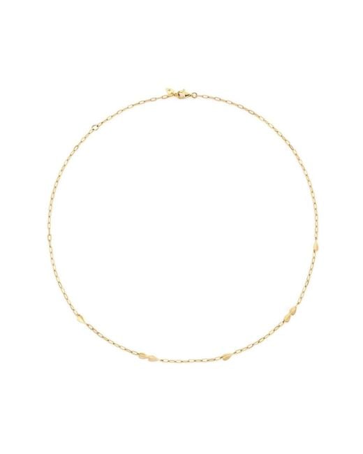 Dinny Hall Metallic Folded Heart Chain Necklace