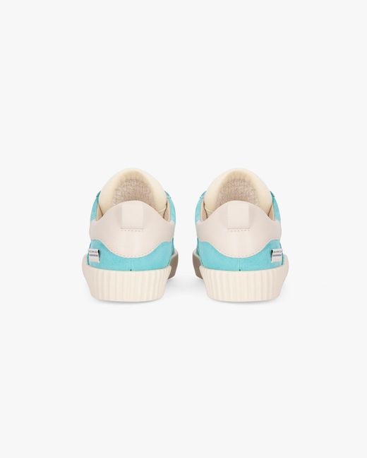 Springa | Unique Vulcanized Sneakers Italian Handmade Blue Wavy Suede Sneakers for men