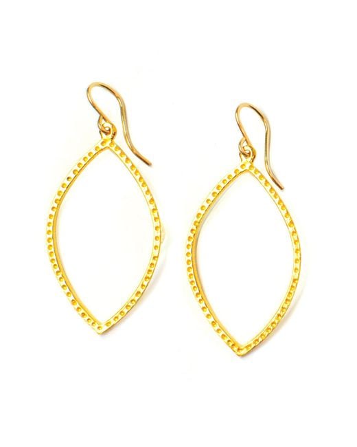 Lexi Jewelry Metallic Almond-Shaped Hoop Earrings