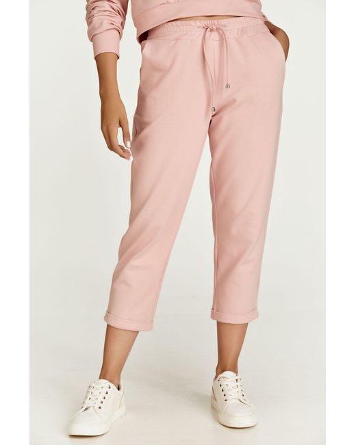 Conquista Pink Cropped Sweatpants