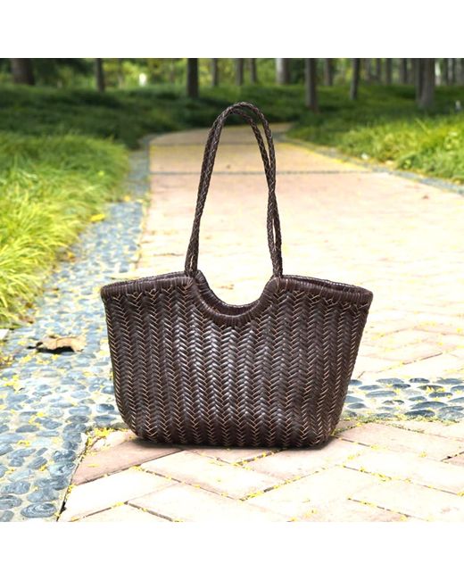 Rimini Brown Hand Woven Shooper