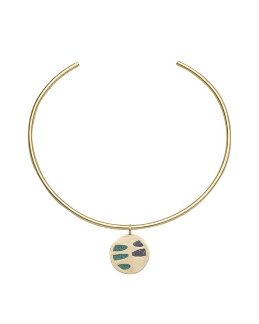 Zeworks Metallic Yin Lapis & Malachite Choker