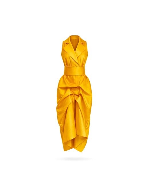 Lumina Eligma Yellow The Tuxedo Dress
