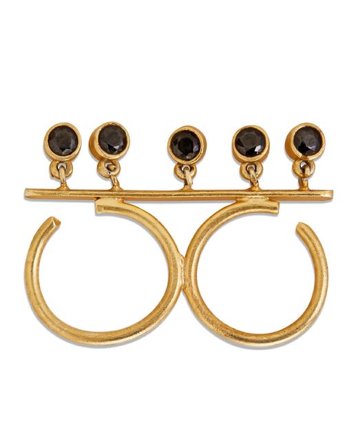 Dhwani Bansal Metallic Adjustable Kandi Double Ring