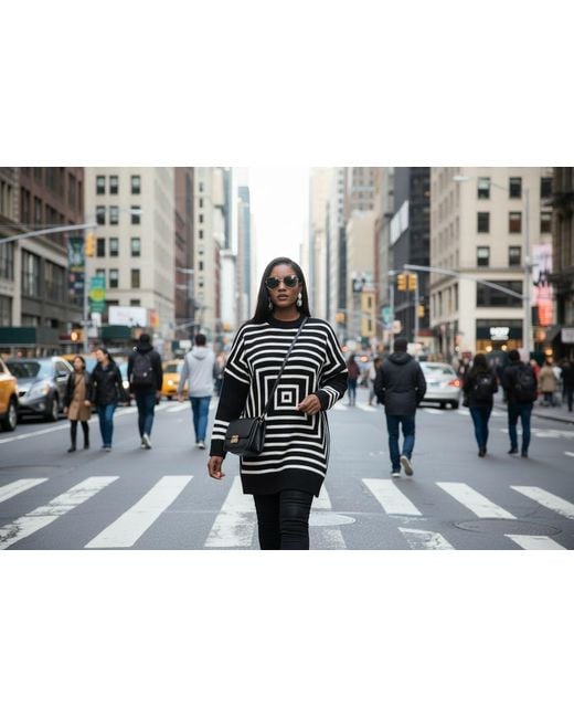 Saint Grace Black Beatnik Cotton Oversize Sweater — Luxury Knit