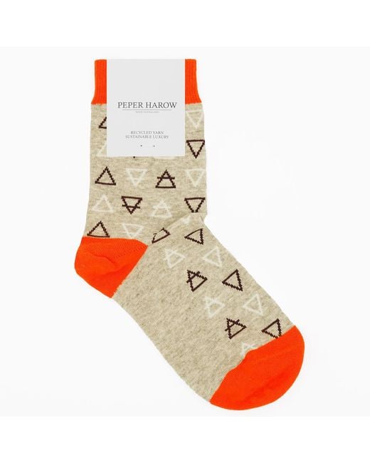 Peper Harow - Made in England Orange Elements Socks
