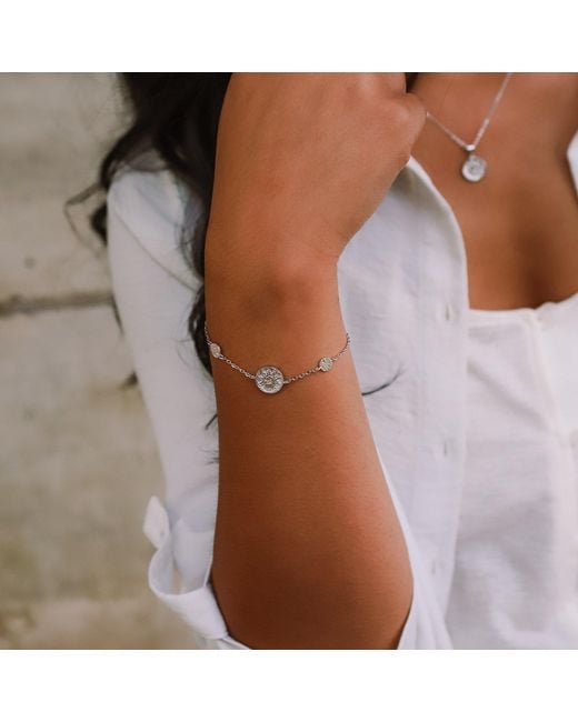 Luna Charles Metallic Alena Sun Coin Bracelet