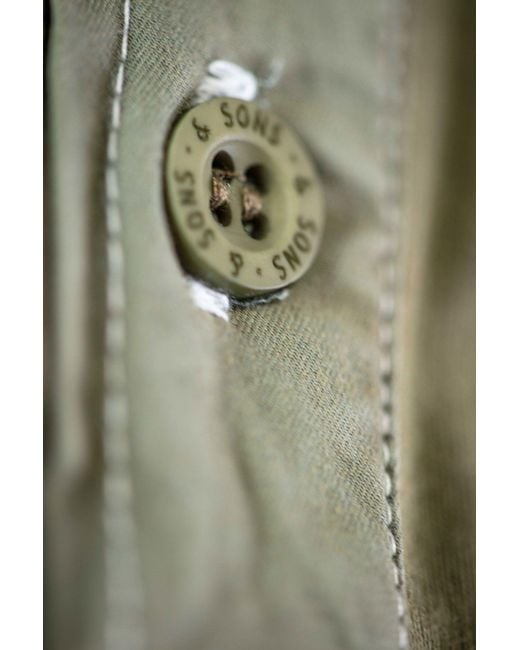 &SONS Trading Co Green Sons The New Elder Henley Shirt Army for men