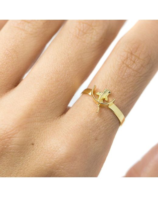 NASI SILVER Metallic Neshama Fish Ring
