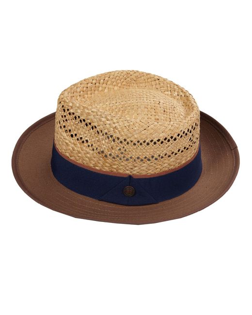 Dasmarca Hats Brown Dasmarca Ronan Straw Wide Brim Fedora Summer Straw Sun Hat for men