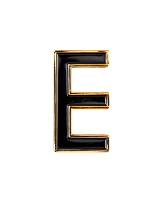 Make Heads Turn Black Enamel Letter E Pin
