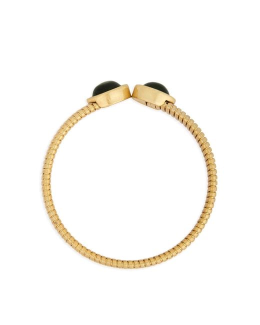 Saachi Metallic Stone Duo Cuff Bracelet