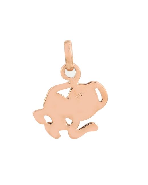 Artisan Metallic Diamond Monkey Charm Pendant
