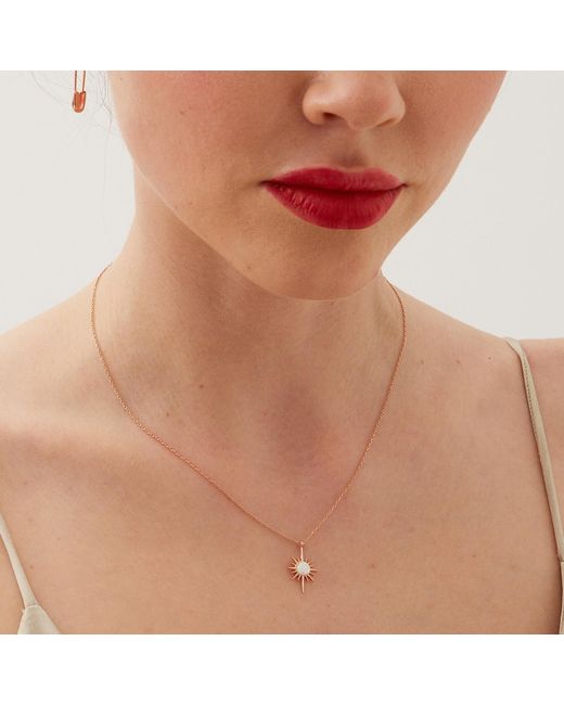 Spero London Metallic Opal Northernstar Sterling Pendant Necklace & Earring Set