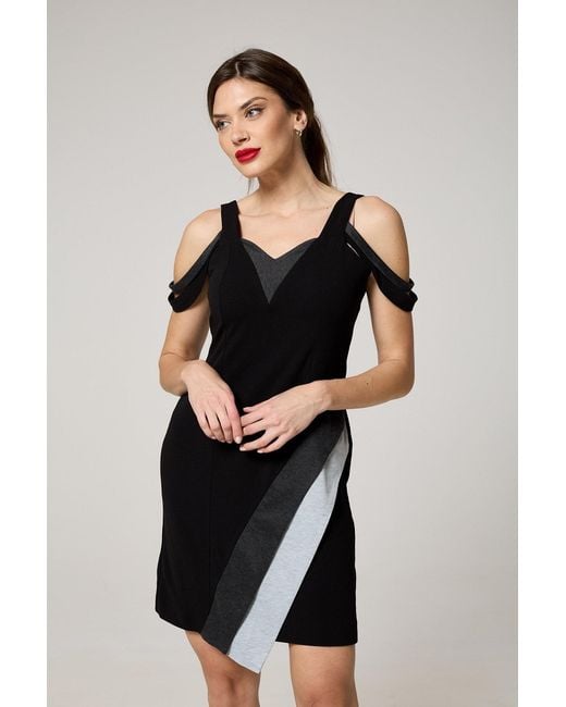 K-Win London Black Off-Shoulder Dress
