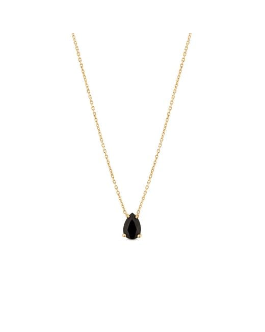 SALLY SKOUFIS Metallic Pure Droplet Necklace Petite With Made Cz Diamond Stimulant