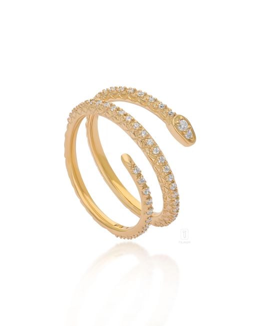 The Jewelz White Serpent Muse Ring