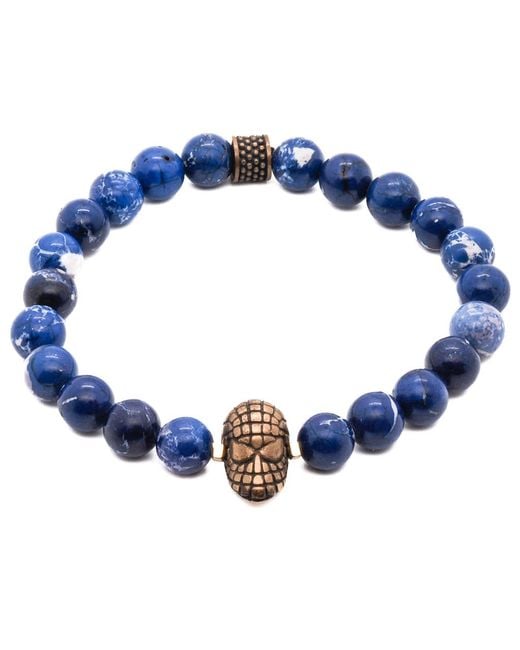 Ebru Jewelry Blue Spider Bracelet for men