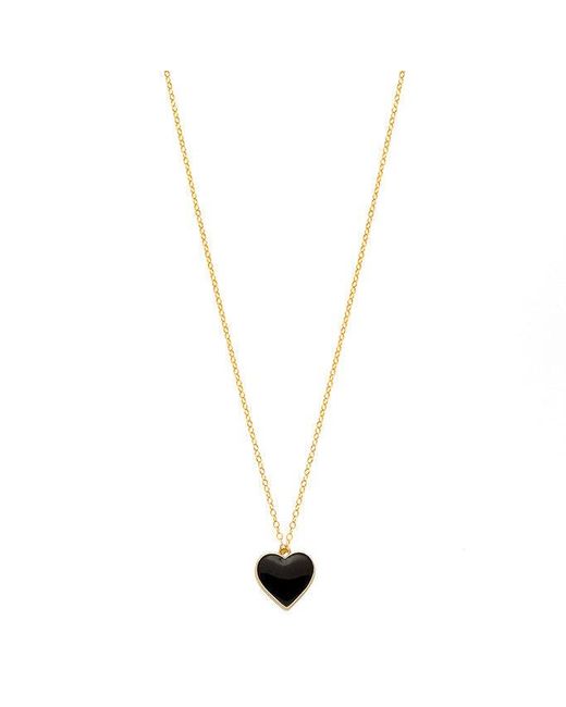 Rejected Hearts Club Metallic Single Hearted Girl Filled Necklace With Magnetic Clasp