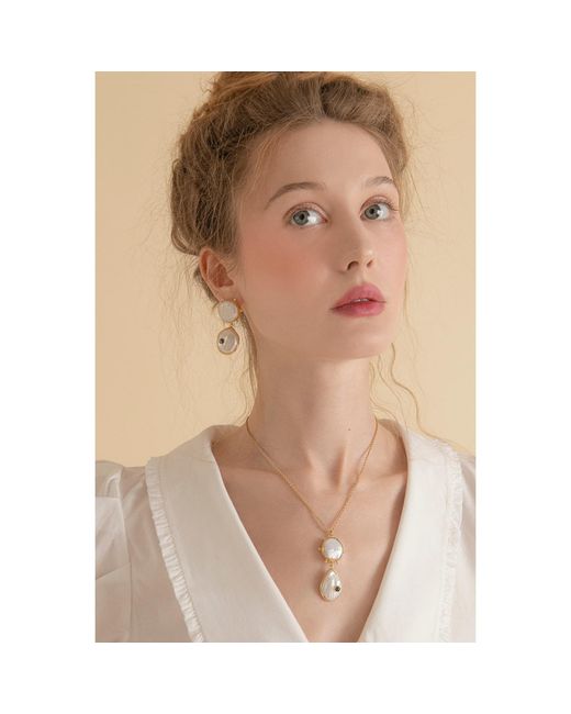 Vintouch Italy Metallic Rebel Rebel Sapphire Statement Necklace