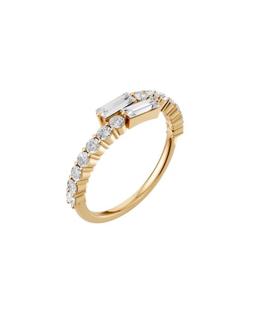 Aya Fine Jewelry White Baguette & Round Lab Grown Diamond Ring